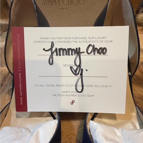 JIMMY CHOO Darylin 85 Navy Leather Pumps - Picture 3 of 12